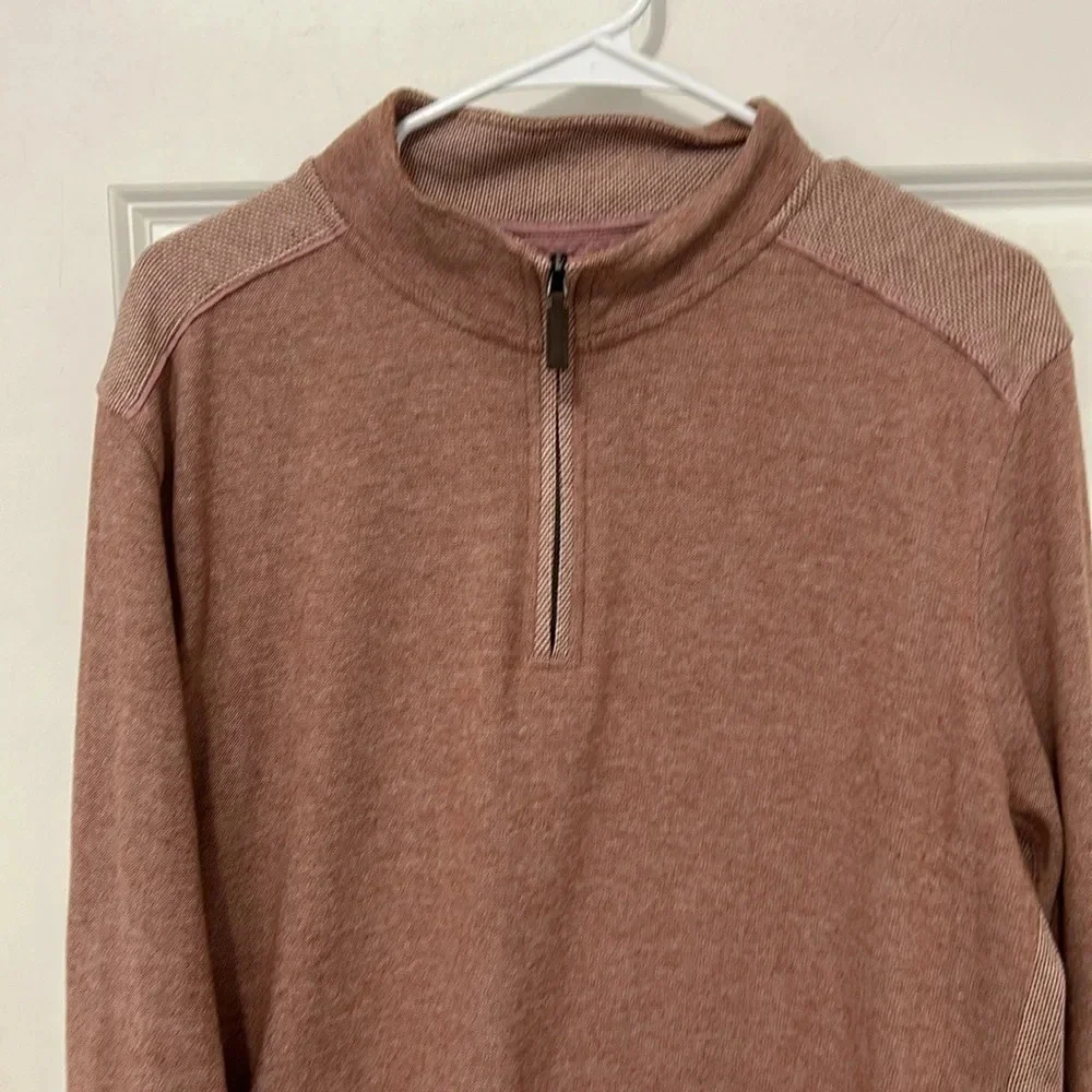 Johnston and Murphy quarter zip pullover size XL maroon red long sleeve pullover